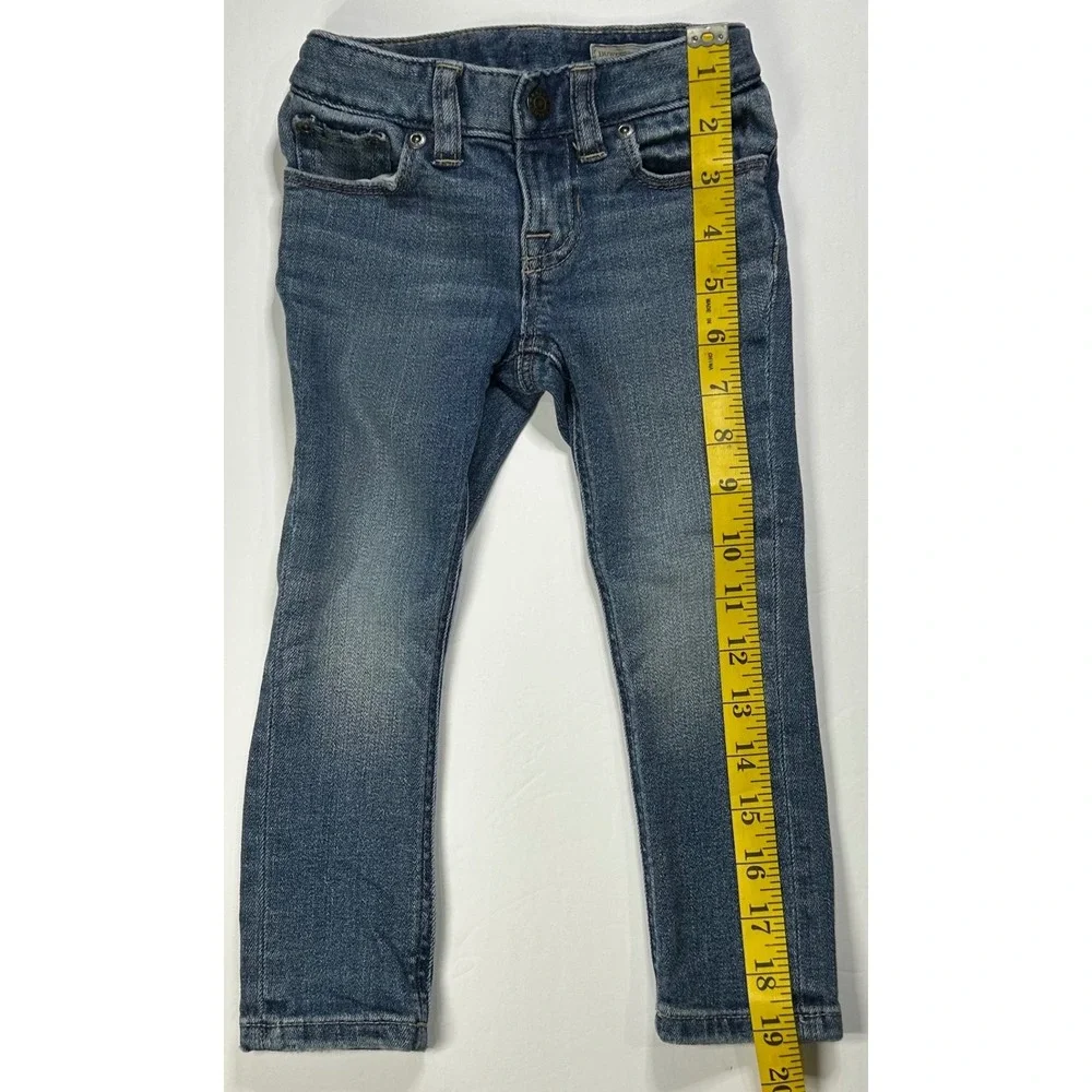 Ralph Lauren Bowery Skinny Jeans Kids 2/2T Denim Blue‎ Cotton Blend EUC Preppy